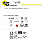 Tablet Screenshot of blackgoldimportautoparts.com